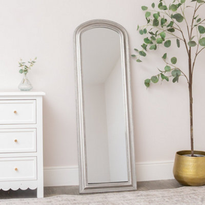 Melody Maison Full Length Foiled Silver Leaner & Wall Mirror47Cm X 142Cm from B&Q