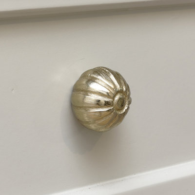 Melody Maison Antique Gold Round Scalloped Drawer Knob from B&Q