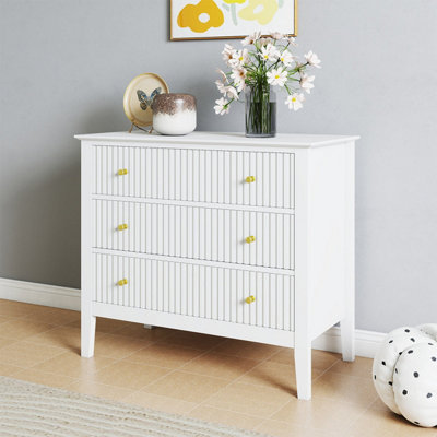 Melody Maison White Drawer Chest Of Drawers - Hales Range Size 3