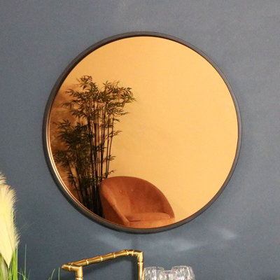 B&Q -  Round Smoked Copper Wall Mirror 80Cm X 80Cm