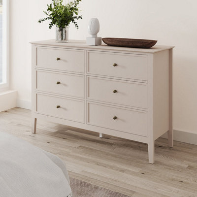 Melody Maison Large 6 Drawer Chest Of DrawersRowley Taupe Grey Range from B&Q