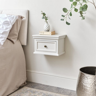 Melody Maison Ivory Wall Mounted Bedside TableDaventry Ivory Range from B&Q
