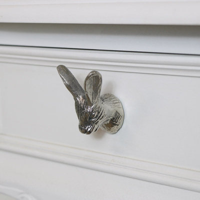 Melody Maison Silver Rabbit Head Drawer Knob from B&Q