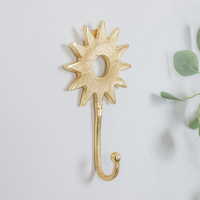 Melody Maison Gold Sunburst Wall Hook from B&Q