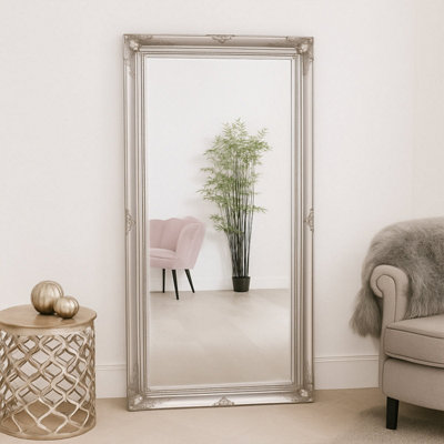 Melody Maison Large Ornate Silver Wall/floor Mirror 158Cm X 78Cm from B&Q