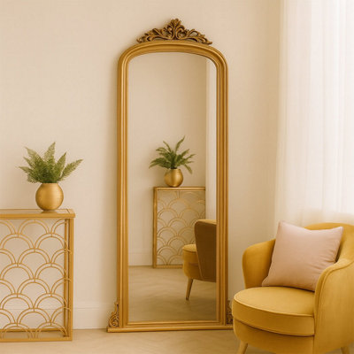 Melody Maison Tall Gold Ornate Vintage Wall / Leaner Mirror 80Cm X 180Cm from B&Q