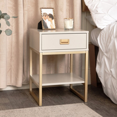 B&Q -  One Drawer Bedside TableElle Stone Range