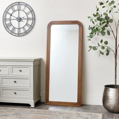 Melody Maison Dark Wood Arched Frame Wall Mirror 60Cm X 140Cm from B&Q