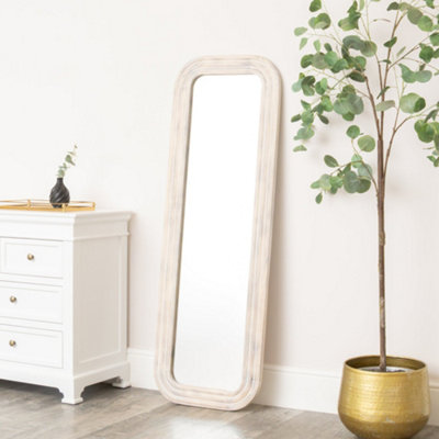 Melody Maison Light Wooden Arched Tall Wall & Leaner Mirror142Cm X 47Cm from B&Q