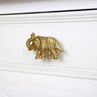 B&Q -  Gold Elephant Drawer Knob