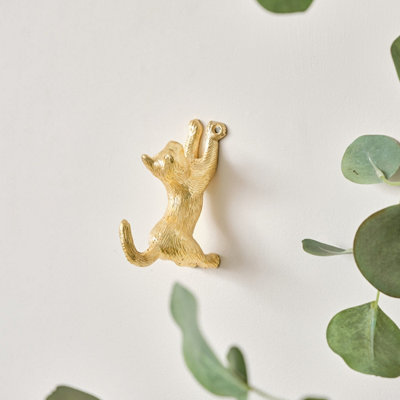 Melody Maison Gold Cat Wall Hook from B&Q