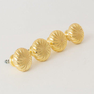 Melody Maison Set Of 4 Extra Large Gold Swirl Drawer Knobs