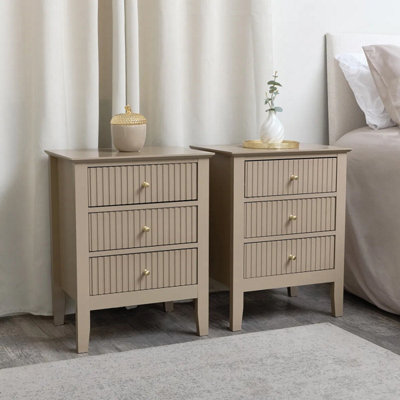 Melody Maison Pair Of 3 Drawer Bedside TablesHales Tan Range from B&Q