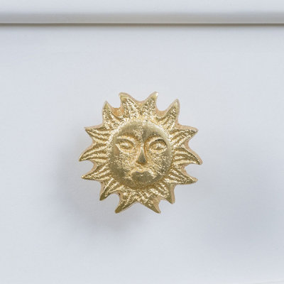 B&Q -  Gold Sun Drawer Knob