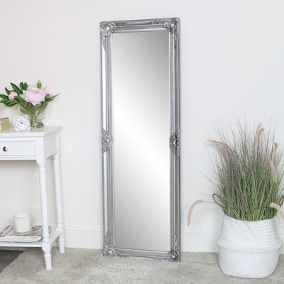 B&Q Silver Melody Maison Tall Ornate Bevelled Mirror X 142Cm 47Cm