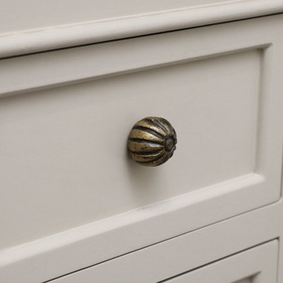 Melody Maison Rustic Round Scalloped Drawer Knob from B&Q