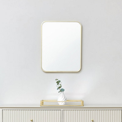 Melody Maison Gold Curved Framed Wall Mirror 50Cm X 40Cm from B&Q