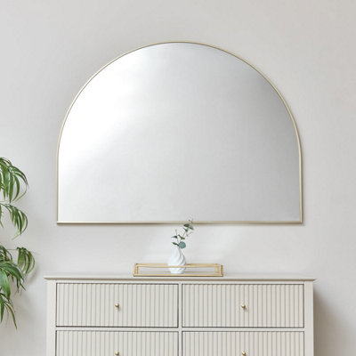 B&Q Melody Maison Large Arched Wall Mirror 90Cm X 120Cm Gold