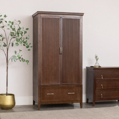 Melody Maison Dark Wood Reeded WardrobeGeorgian Range from B&Q