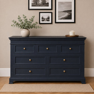 B&Q -  Large Navy Black 7 Drawer Chest Of DrawersDaventry Navy Black Range