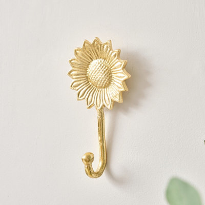 Melody Maison Gold Sunflower Wall Hook from B&Q