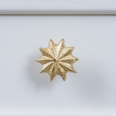 Melody Maison Gold Star Shaped Drawer Knob from B&Q