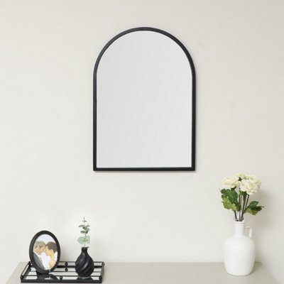 B&Q Melody Maison Framed Arched Mirror 70Cm X 50Cm Black