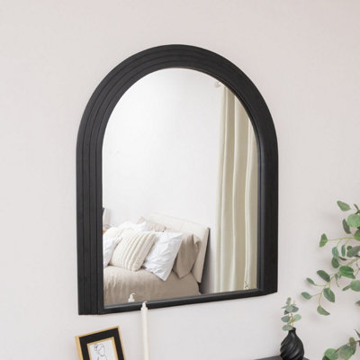 Melody Maison Large Black Arched Wall Mirror90Cm X 75Cm from B&Q