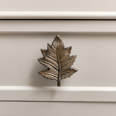 Melody Maison Large Rustic Leaf Drawer Knob from B&Q