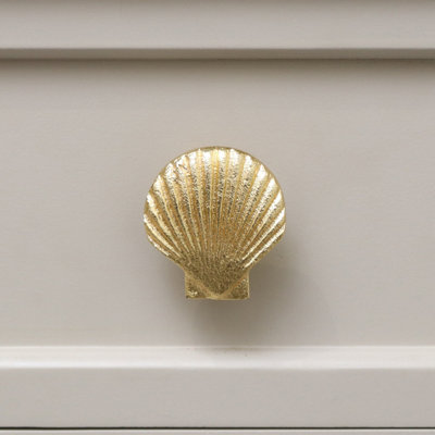 Melody Maison Gold Scallop Sea Shell Drawer Knob from B&Q