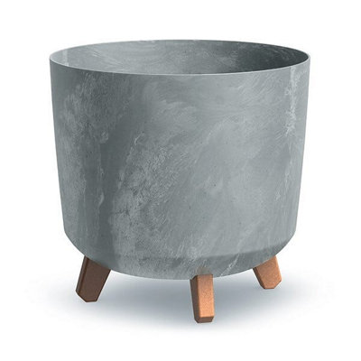 Plant Pot Concrete Colour 30Cm X 30Cm 100% Recycled Plastic Gardening Naturally - Image 3