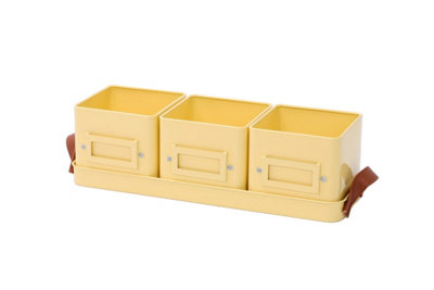 Gardening Naturally Buttercream Pots & Tray Only from B&Q