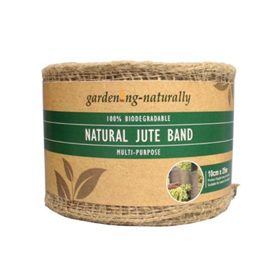 Gardening Naturally Jute Hessian Ribbon Band 10Cm X 25M Natural from B&Q