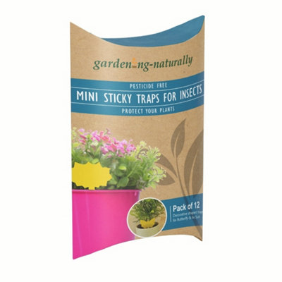 Gardening Naturally Yellow Sticky Traps For WhiteflySciarid & Fungus Gnat (Pack Of 12) from B&Q