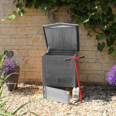 B&Q -  Wooden Beehive Composter Grey