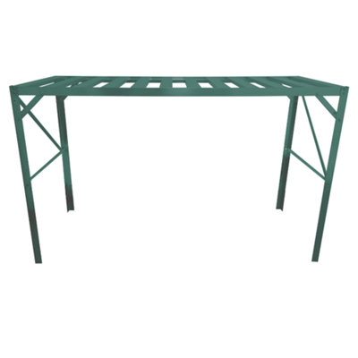 B&Q -  Premium Greenhouse Staging 1 Tier Green - Image 3