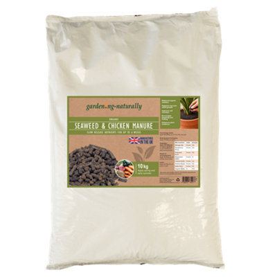 Gardening Naturally Seaweed And Chicken Organic Manure Pellet Fertiliser 10Kg from B&Q