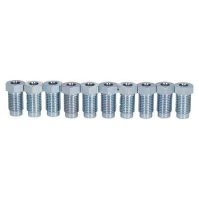 AB Tools Steel Male Brake Pipe Union Fittings 3/8" X 24 Unf For 3/16" Brake Pipe 10Pc from B&Q