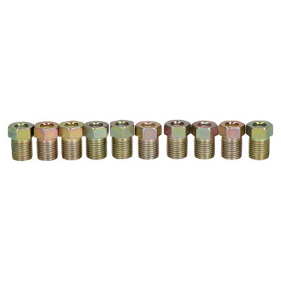 AB Tools Steel Male Brake Pipe Union Fittings M10 X 1mm For 3/16" Brake Pipe 10Pc from B&Q