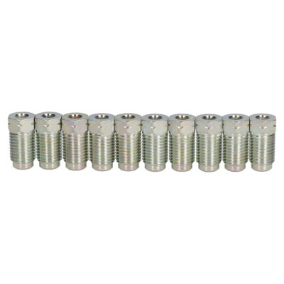 AB Tools Steel Male Brake Pipe Union Fittings 7/16 X 20 Unf For 3/16" Brake Pipe 10Pc from B&Q