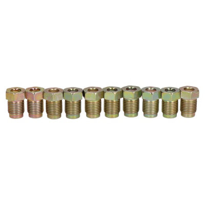 AB Tools Short Steel Male Brake Pipe Union Fittings 10mm X 1mm For 3/16" Brake Pipe 10Pc from B&Q