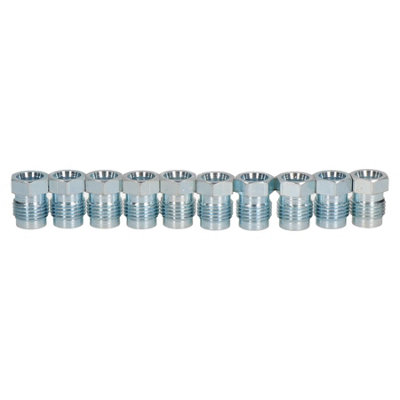 AB Tools 10Pc Steel Male Brake Pipe Union Short Fittings 1/2" X 20 Unf For 5/16" Brake Pipe from B&Q