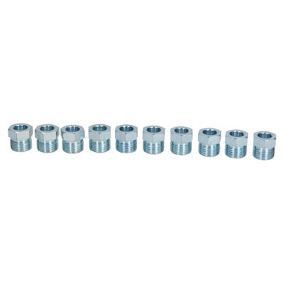 AB Tools Steel Male Brake Pipe Union Fittings 5/8" X 18 Unf For 3/8" Brake Pipe 10Pc from B&Q