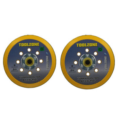 B&Q -  6" Dual Action Hook + Loop Da Orbital Backing Pad Sander Sanding 2 Pack