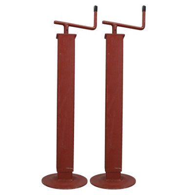 Telescopic Screw Jack Prop Stand Trailer Drop Levelling 600Kg Capacity Pair from B&Q