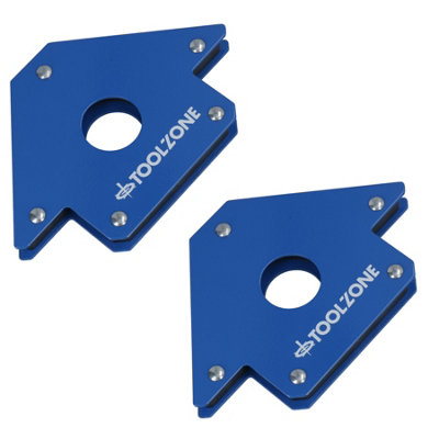 AB Tools 2 X 4" Magnetic Large Welding Magnet Holder For Up To 50Lbs 45 90 135 Angles from B&Q