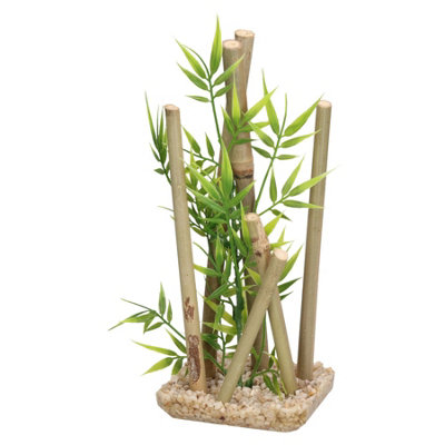 AB Tools Aquatic Aquarium Decor Bamboo Stick Medium Fish Tank Ornament 9X11X25Cm from B&Q