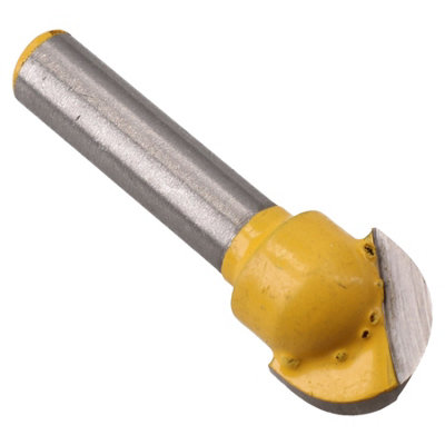 AB Tools Tct Cove Box Router Bit 12.7mm D 6.3mm Radius Cutter Cutting Tool 1/4 Shank from B&Q