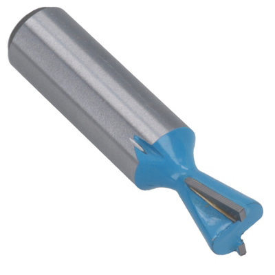 AB Tools Tct Dovetail Joint Router Bit 12.7mm D 14 Degree Angle Cutting Tool 1/2 Shank from B&Q