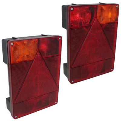 AB Tools Pair Trailer Lights Radex For Ifor Williams & Indespension Lamp 5 Pin Plugs from B&Q
